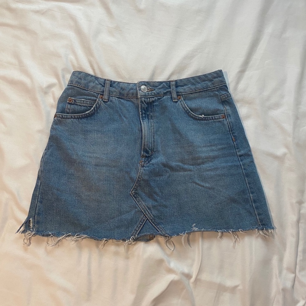 Topshop Moto Jean Skirt